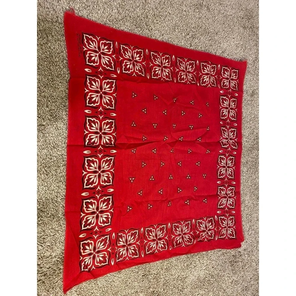 Bandana Washfast Colors All Cotton 14193 Vintage Lot Of Two Cottage Western